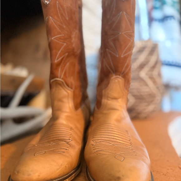 Men’s Vintage Acme Tan Leather/Suede Boots | Size 11D main image 11